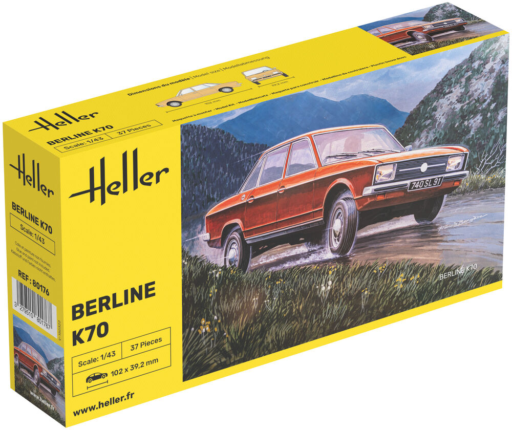 Heller 1/43 Volkswagen K70 Plastic Model Kit 80176