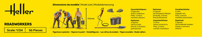 Heller 1/24 Road Workers Figure Model Kit 82754