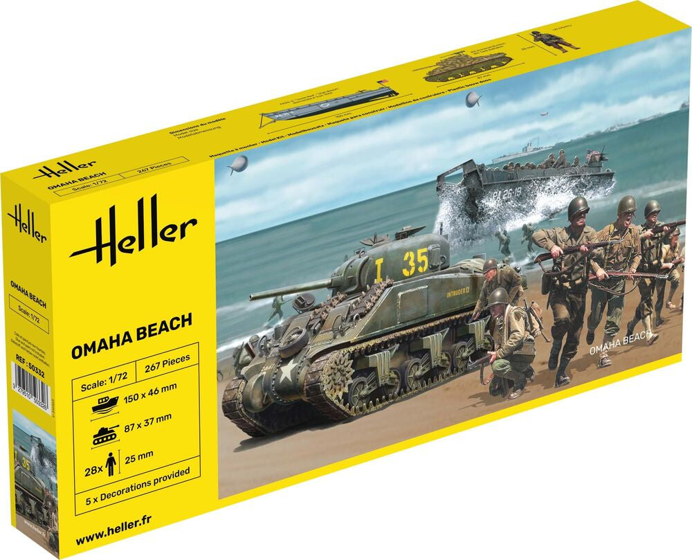 Heller 1/72 Omaha Beach Plastic Model Kit Diorama Set 50332