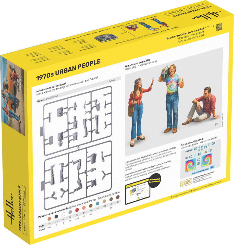 Heller STARTER KIT 1970er Stadtmenschen 1:24