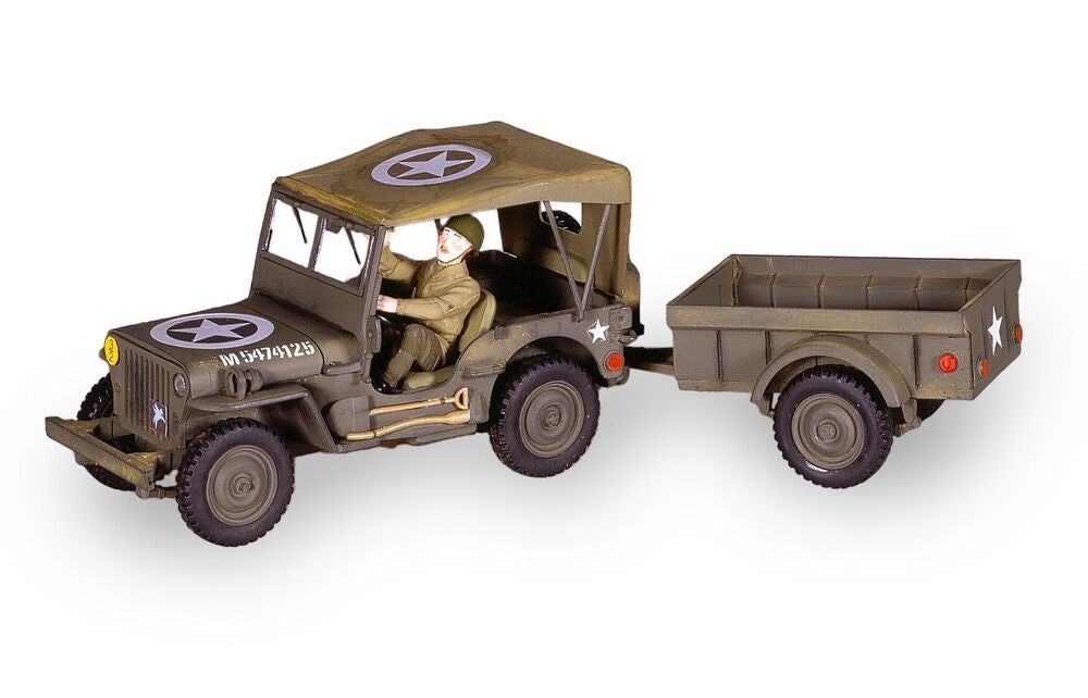 Heller US 1/4 Ton Truck 'n Trailer 1:35