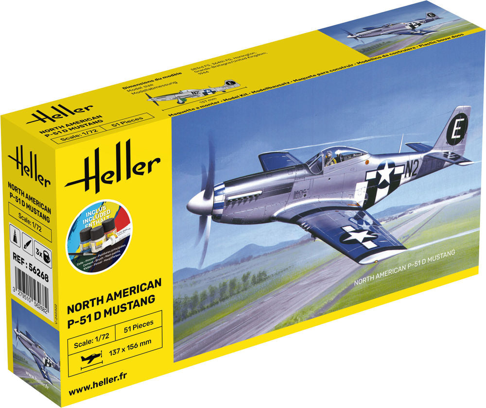 Heller STARTER KIT P-51 Mustang 1:72