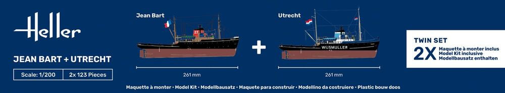 Heller STARTER KIT Twin Set Jean Bart + Utrecht 1:200