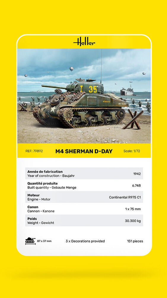 Heller M4 Sherman D-Day 1:72