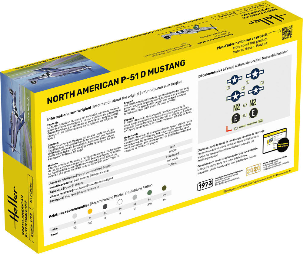 Heller STARTER KIT P-51 Mustang 1:72
