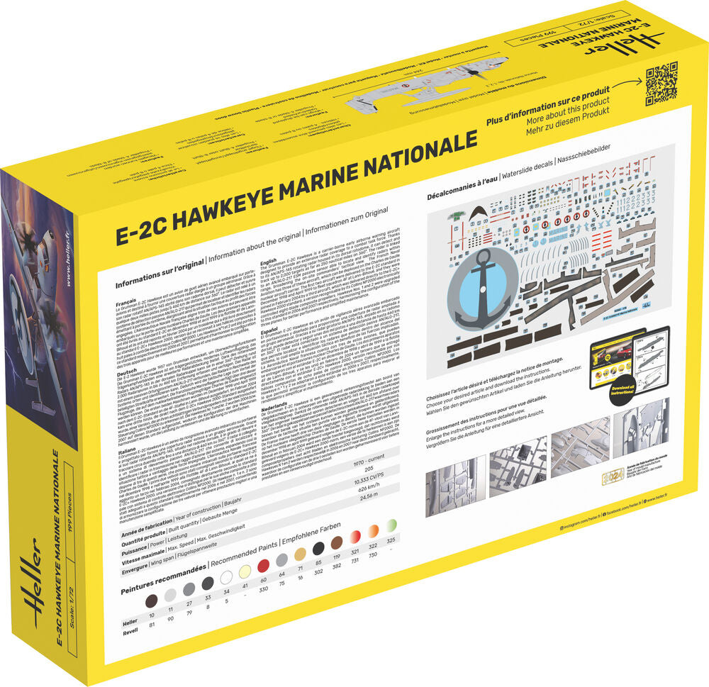 Heller STARTER KIT E-2C Hawkeye Marine Nationale 1:72