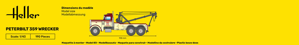 Heller STARTER KIT Peterbilt 359 Wrecker 1:43