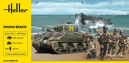Heller 1/72 Omaha Beach Plastic Model Kit Diorama Set 50332