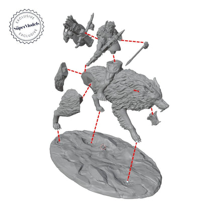 The Days of Valkryx - Wearg Wolf Rider (Pose 2)