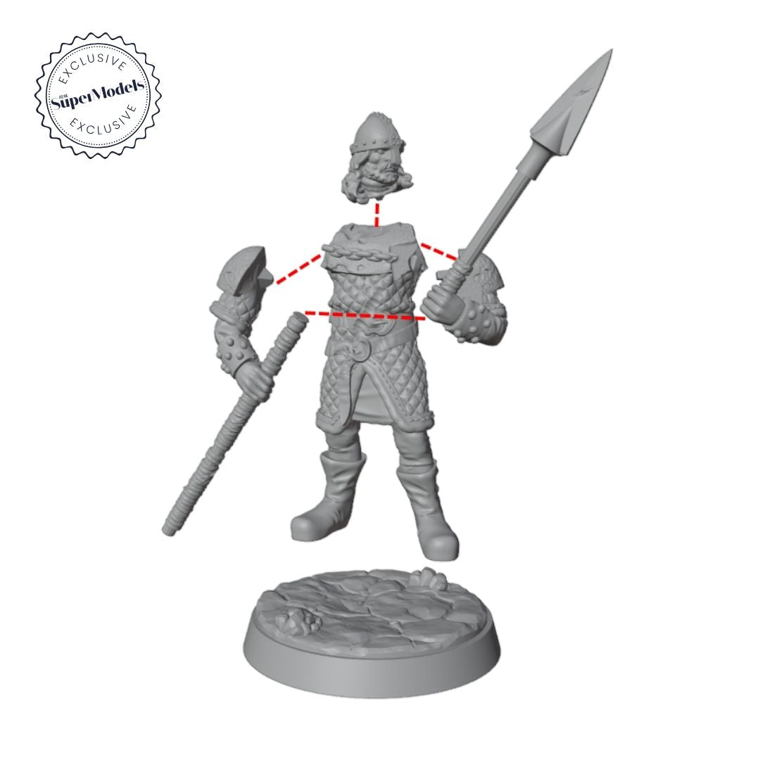 The Days of Valkryx - Spearmen of Mynsterilf (Pack of 3)