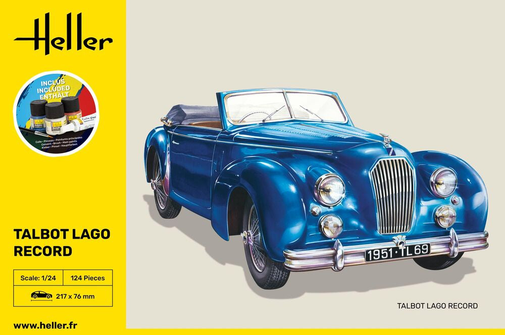 Heller STARTER KIT Talbot Lago Record 1:24