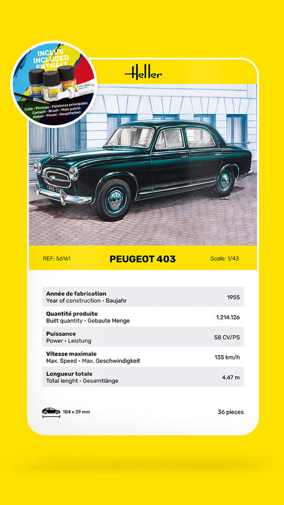 Heller STARTER KIT Peugeot 403 1:43
