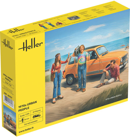 Heller 1/24 1970s Urban People Figure Model Kit 82757
