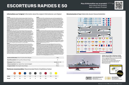 Heller 1/400 Escorteurs Rapides E50 Escort Ship Model Kit 81093
