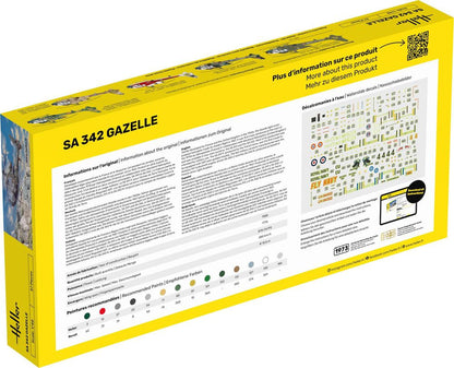 Heller 1/50 SA 342 L Gazelle Military Helicopter Model Kit 80486