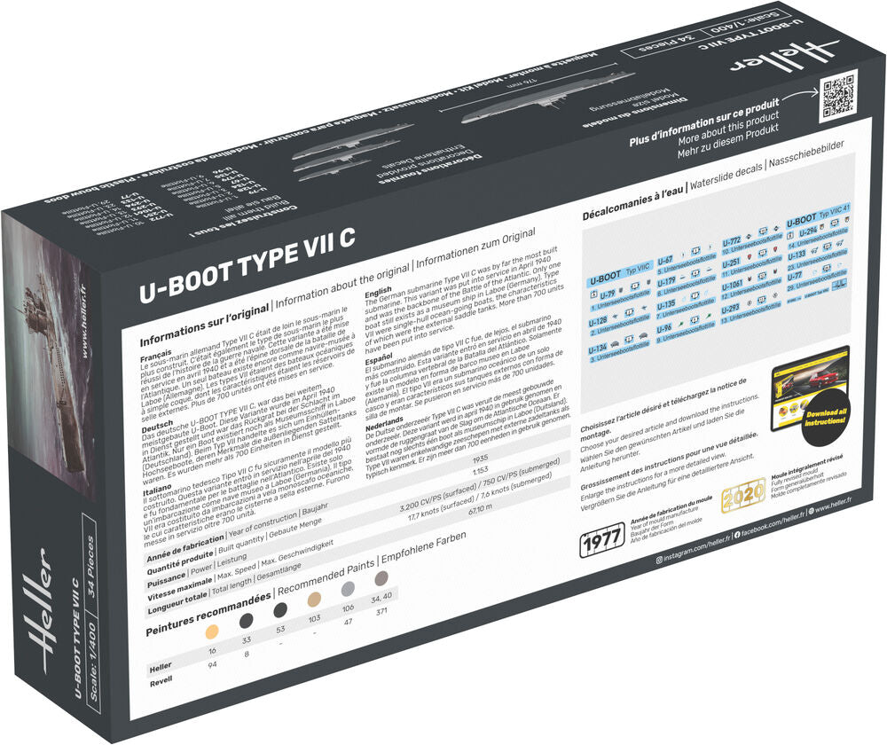 Heller STARTER KIT U-Boot Type VII C 1:400