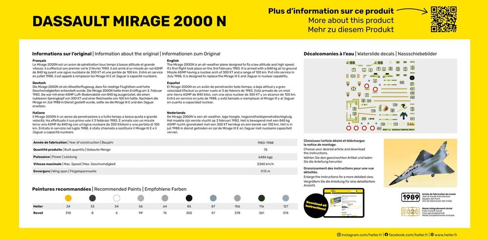 Heller STARTER KIT Mirage 2000 N 1:72