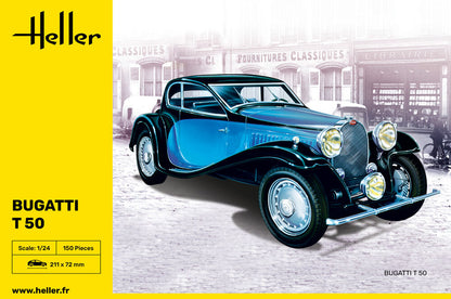 Heller 1/24 Bugatti T.50 Gift Set Model Kit 56706
