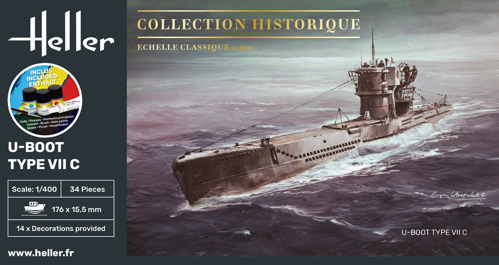 Heller STARTER KIT U-Boot Type VII C 1:400