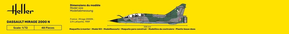Heller STARTER KIT Mirage 2000 N 1:72