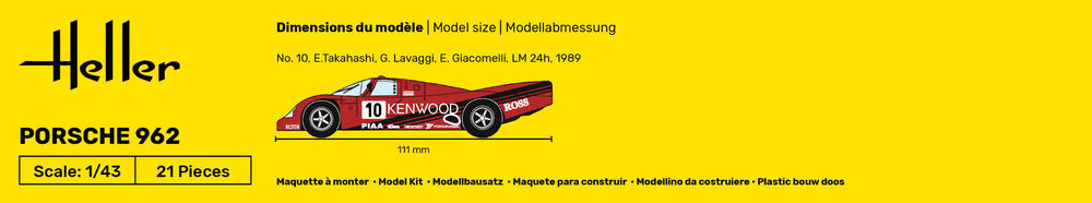 Heller - Porsche 962 80109