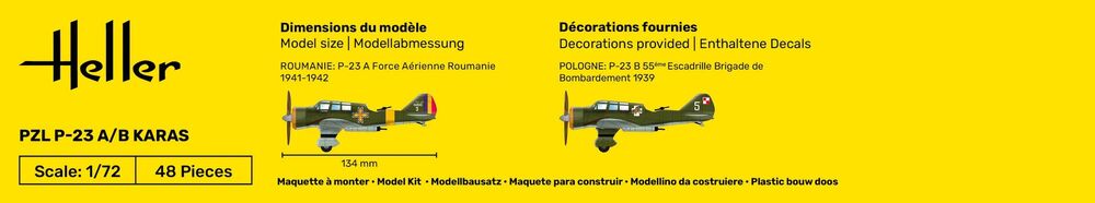 Heller STARTER KIT PZL 23 Karas 1:72