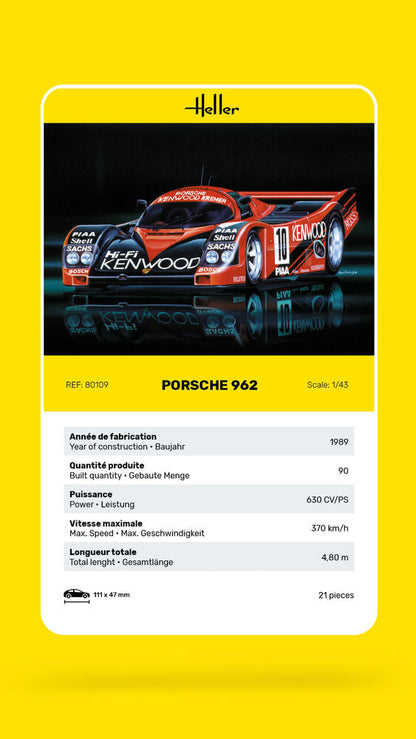 Heller - Porsche 962 80109