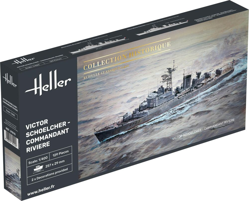 Heller 1/400 Victor Schoelcher - Commandant Riviere Model Kit 81015