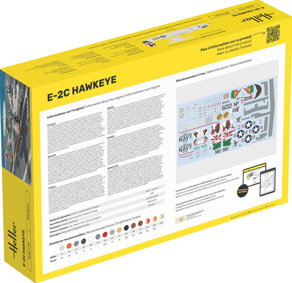 Heller STARTER KIT E-2C Hawkeye 1:72