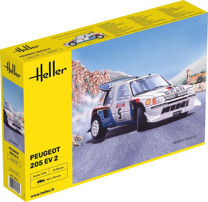 Heller 1/24 Peugeot 205 EV2 Starter Kit Model Car 56716