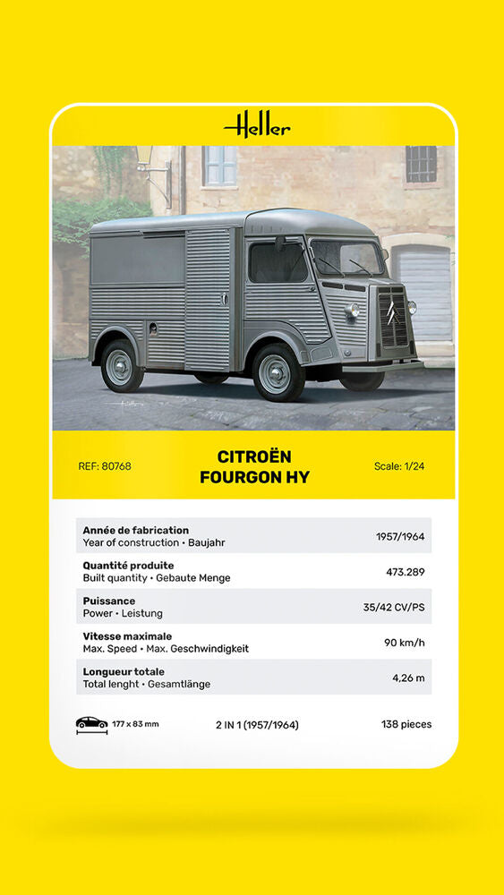 Heller 1/24 Citroen Fourgon HY Starter Kit Model Kit 56768