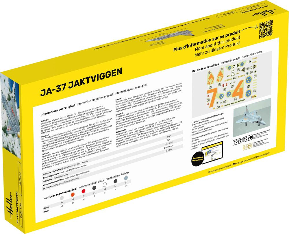 Heller STARTER KIT Ja-37 Jaktviggen 1:72
