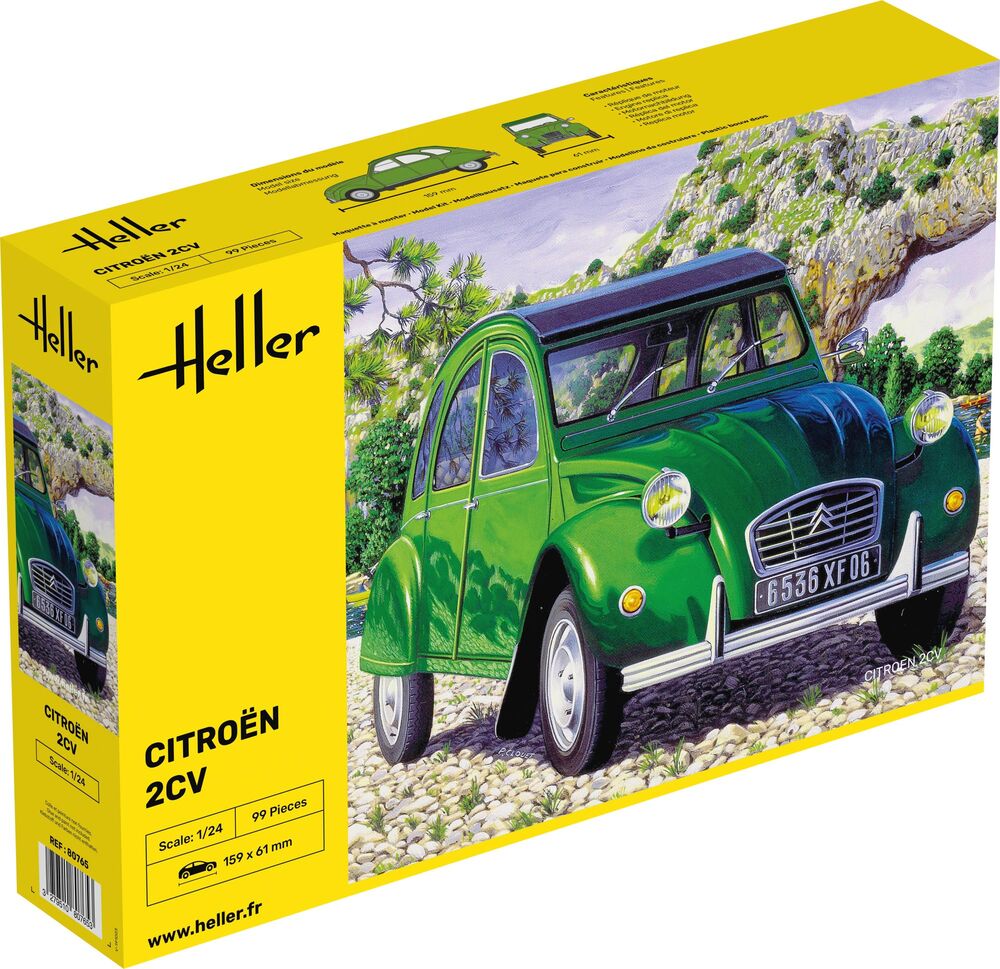Heller 1/24 Scale Citroen 2CV Gift Set Model Kit 56765
