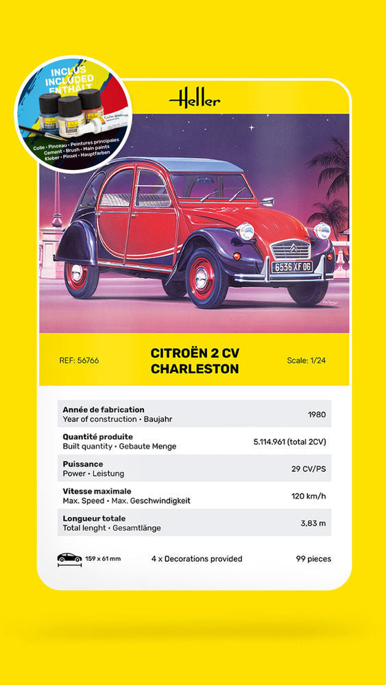 Heller - Gift Set Citroen 2CV Charleston 56766