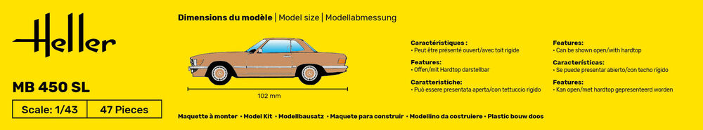 Heller STARTER KIT MB 450 SL 1:43
