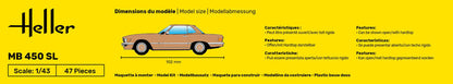 Heller STARTER KIT MB 450 SL 1:43