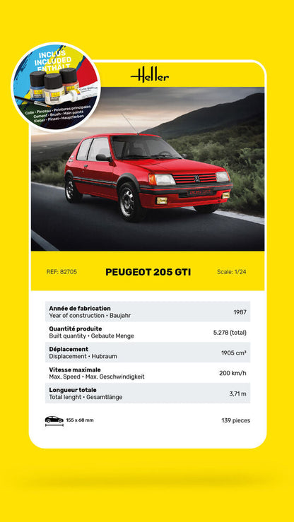 Heller - Gift Set Peugeot 205 GTI 58705