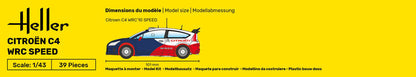 Heller 1/43 Citroen C4 WRC Speed Starter Kit Gift Set 56117