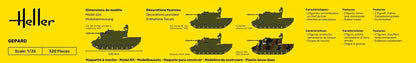 Heller 1/35 scale Gepard German Anti-Aircraft Tank Model Kit 81127