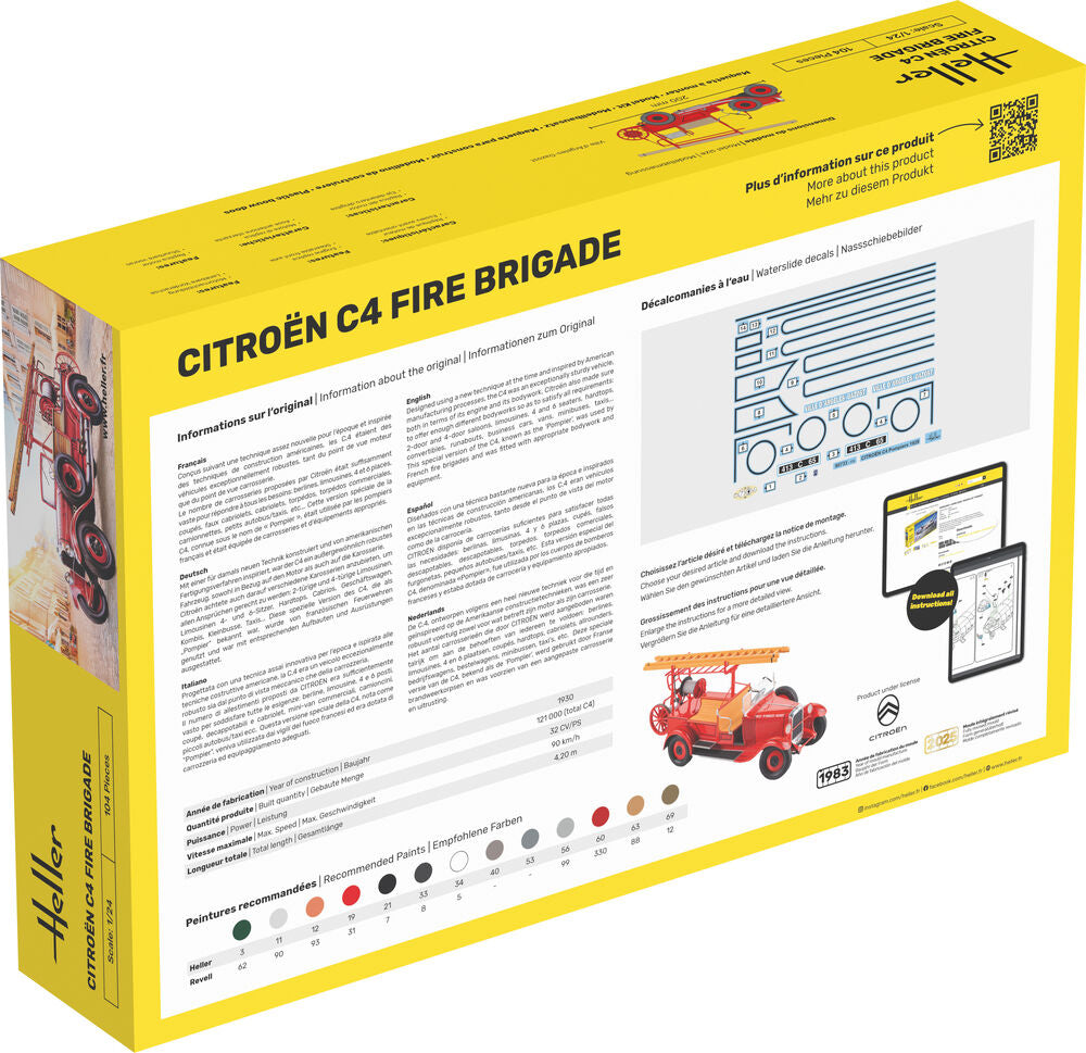 Heller 1/24 Citroen C4 Fire Brigade Model Kit 80733