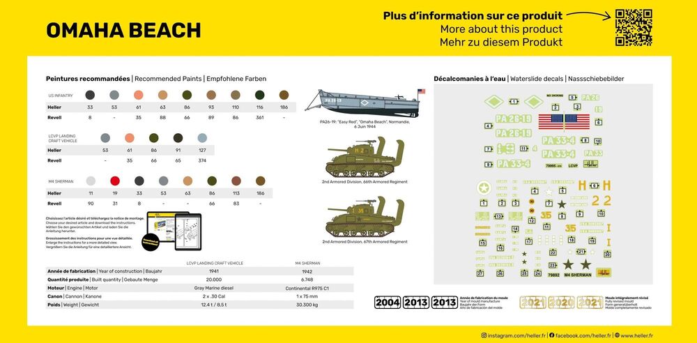 Heller 1/72 Omaha Beach Plastic Model Kit Diorama Set 50332