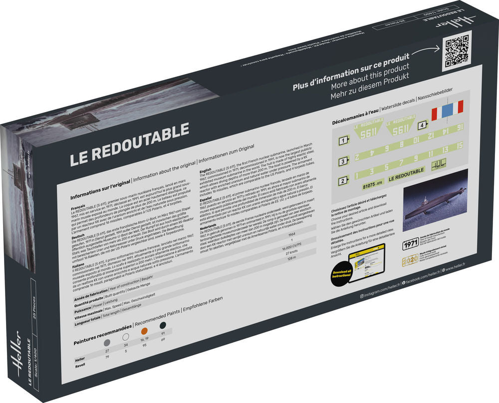 Heller STARTER KIT U-Boot S/M Redoutable 1:400