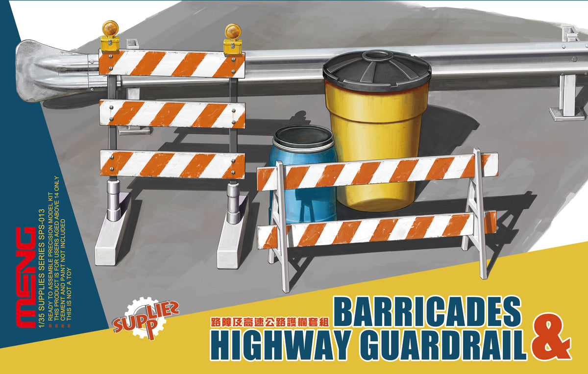 Meng 1/35 Barricades and Highway Guardrail SPS-013, box art