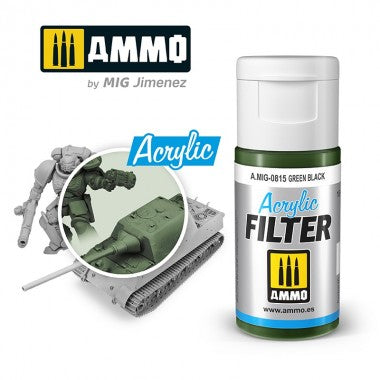 Ammo by MIG Acrylic Filter - A.MIG-0815 Green Black