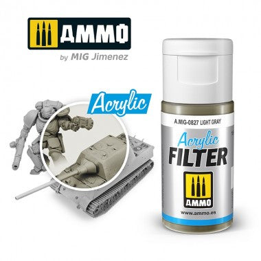Ammo by MIG Acrylic Filter - A.MIG-0827 Light Gray