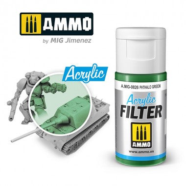 Ammo by MIG Acrylic Filter - A.MIG-0826 Phthalo Green