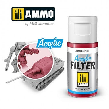 Ammo by MIG Acrylic Filter - A.MIG-0817 Red