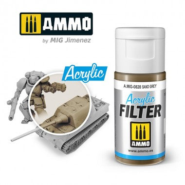 Ammo by MIG Acrylic Filter - A.MIG-0828 Sand Grey