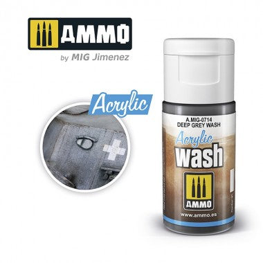 Ammo by MIG Acrylic Wash - A.MIG-0714 Deep Grey Wash