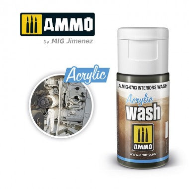 Ammo by MIG Acrylic Wash - A.MIG-0703 Interiors Wash